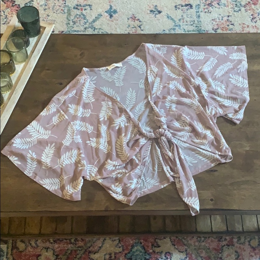 Crescent Front-Tie Crop Top - Picture 2 of 8